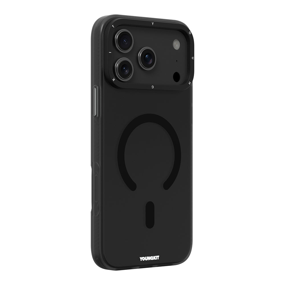 Apple iPhone 17 Pro Max Kılıf M-safe Şarj Özellikli Youngkit Hidden Sand Serisi Kapak Mavi