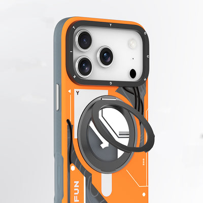 Apple iPhone 17 Pro Max Kılıf M-safe Şarj Özellikli Youngkit Starship Serisi Kapak Beyaz