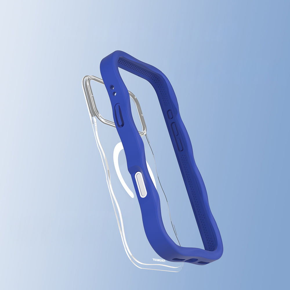 iPhone 17 Pro Max Kılıf M-safe Şarj Özellikli Youngkit Wave Clear Serisi Kılıf