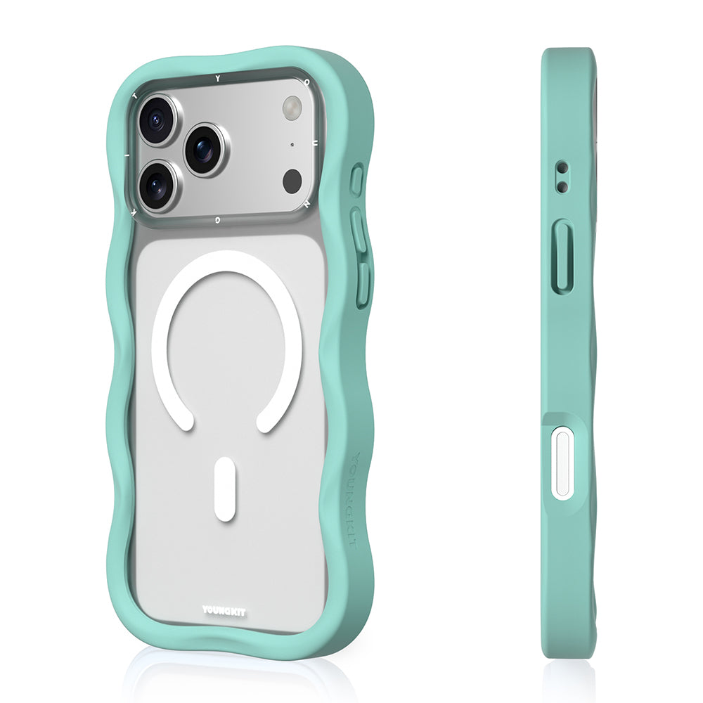 iPhone 17 Pro Max Kılıf M-safe Şarj Özellikli Youngkit Wave Matte Serisi Kılıf