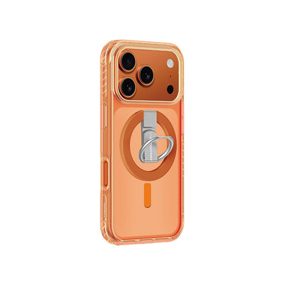 Apple iPhone 17 Pro Max Kılıf M-safe Şarj Özellikli Yüzük Standlı Amazingthing Titan Pro Serisi Kapak Mavi