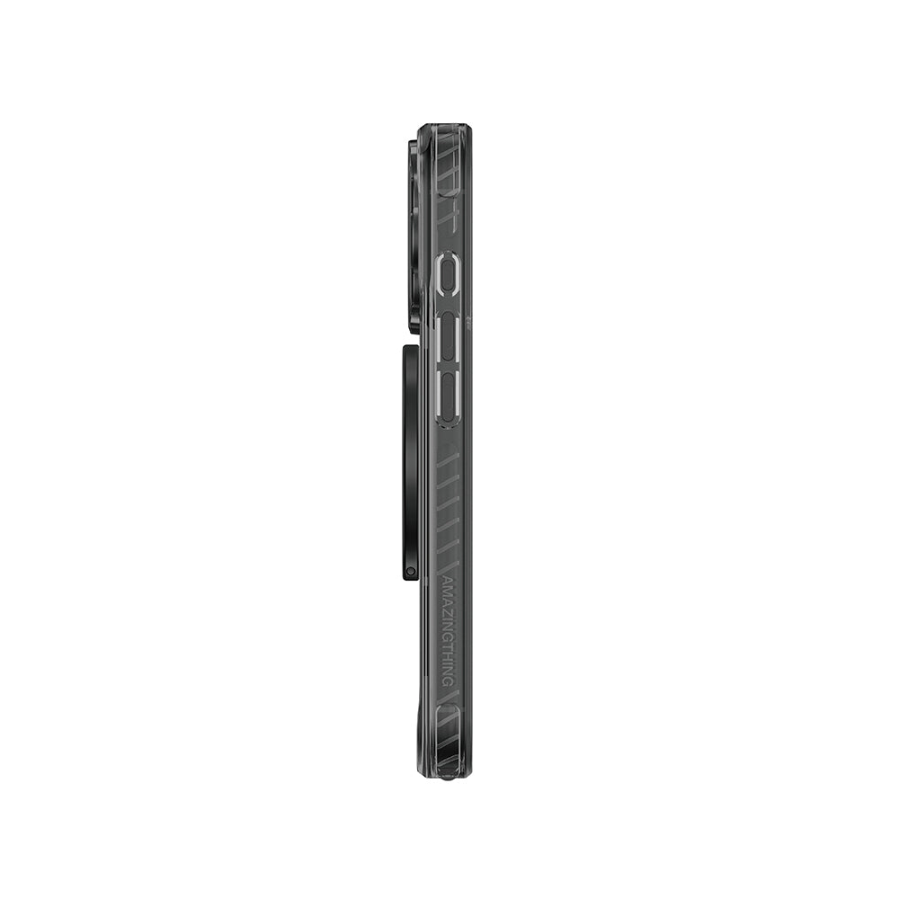 Apple iPhone 17 Pro Max Kılıf M-safe Şarj Özellikli Yüzük Standlı Amazingthing Titan Pro Serisi Kapak Turuncu