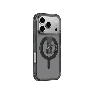 Apple iPhone 17 Pro Max Kılıf M-safe Şarj Özellikli Yüzük Standlı Amazingthing Titan Pro Serisi Kapak Mavi