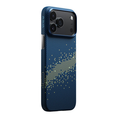 iPhone 17 Pro Max Kılıf Magsafe Şarj Özellikli Aramid Fiber Pitaka Tactile Woven Starpeak Serisi Milky Way Galaxy Kılıf