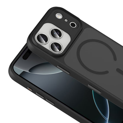 iPhone 17 Pro Max Kılıf Mat Arka Yüzey Wireless Şarj Özellikli Zore Flet M-safe Kılıf