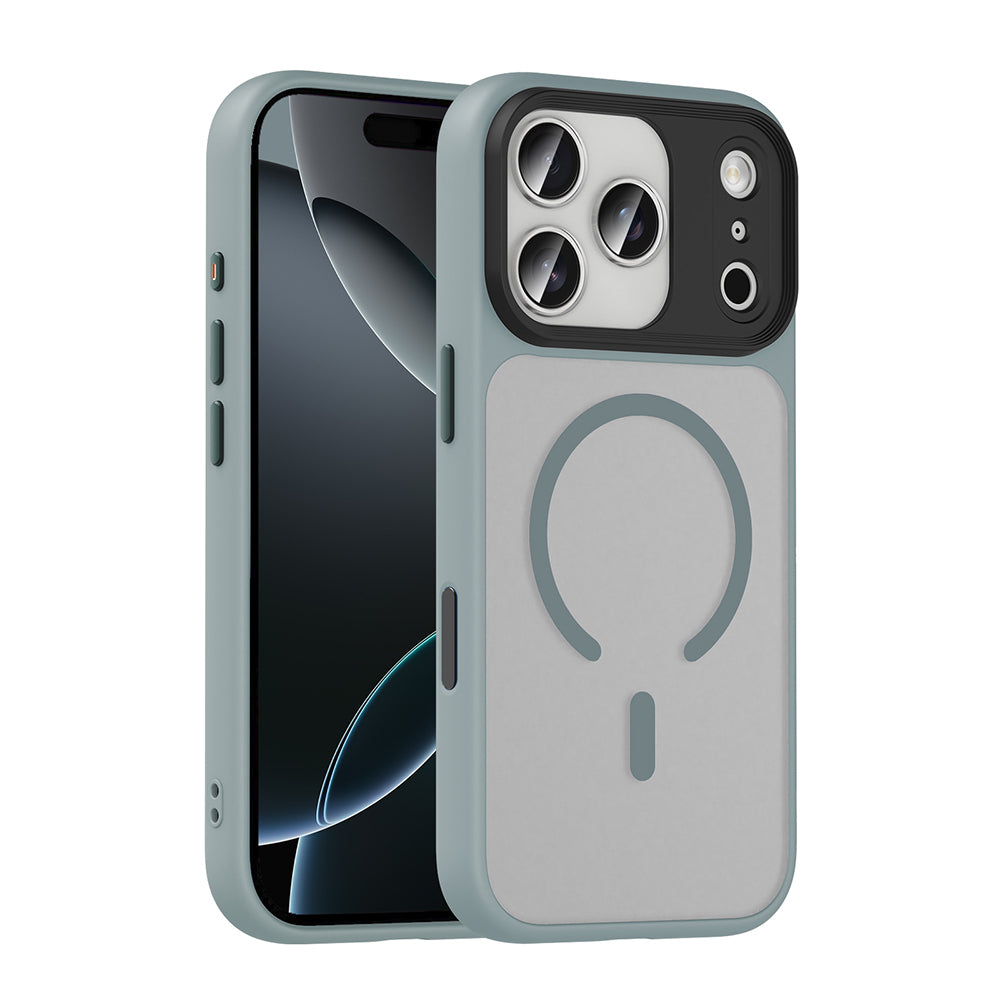 iPhone 17 Pro Max Kılıf Mat Arka Yüzey Wireless Şarj Özellikli Zore Flet M-safe Kılıf