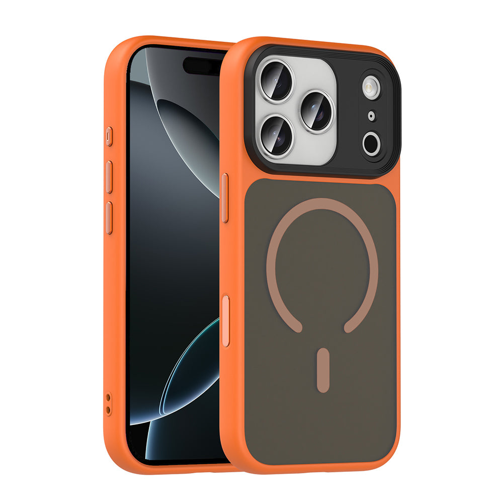 iPhone 17 Pro Max Kılıf Mat Arka Yüzey Wireless Şarj Özellikli Zore Flet M-safe Kılıf