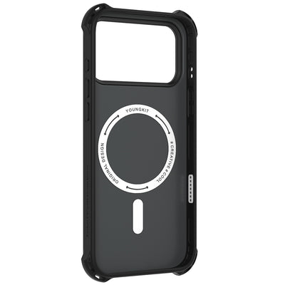 Apple iPhone 17 Pro Max Kılıf Mat Renkli Tasarım Youngkit True Color Serisi Kapak Turuncu