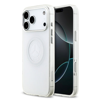 iPhone 17 Pro Max Kılıf Mercedes Benz Orjinal Lisanslı M-safe Şarj Özellikli Buzlu PC Nostaljik Yıldız Dizayn Kılıf