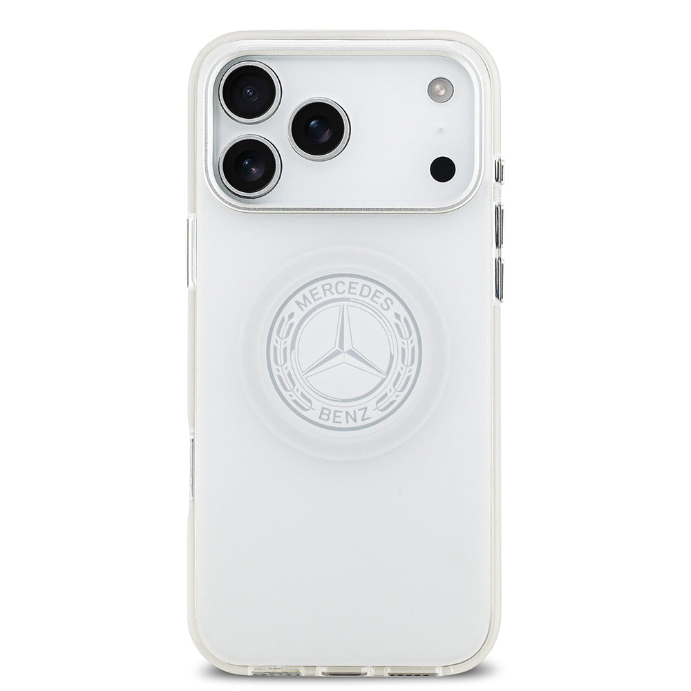 iPhone 17 Pro Max Kılıf Mercedes Benz Orjinal Lisanslı M-safe Şarj Özellikli Buzlu PC Nostaljik Yıldız Dizayn Kılıf