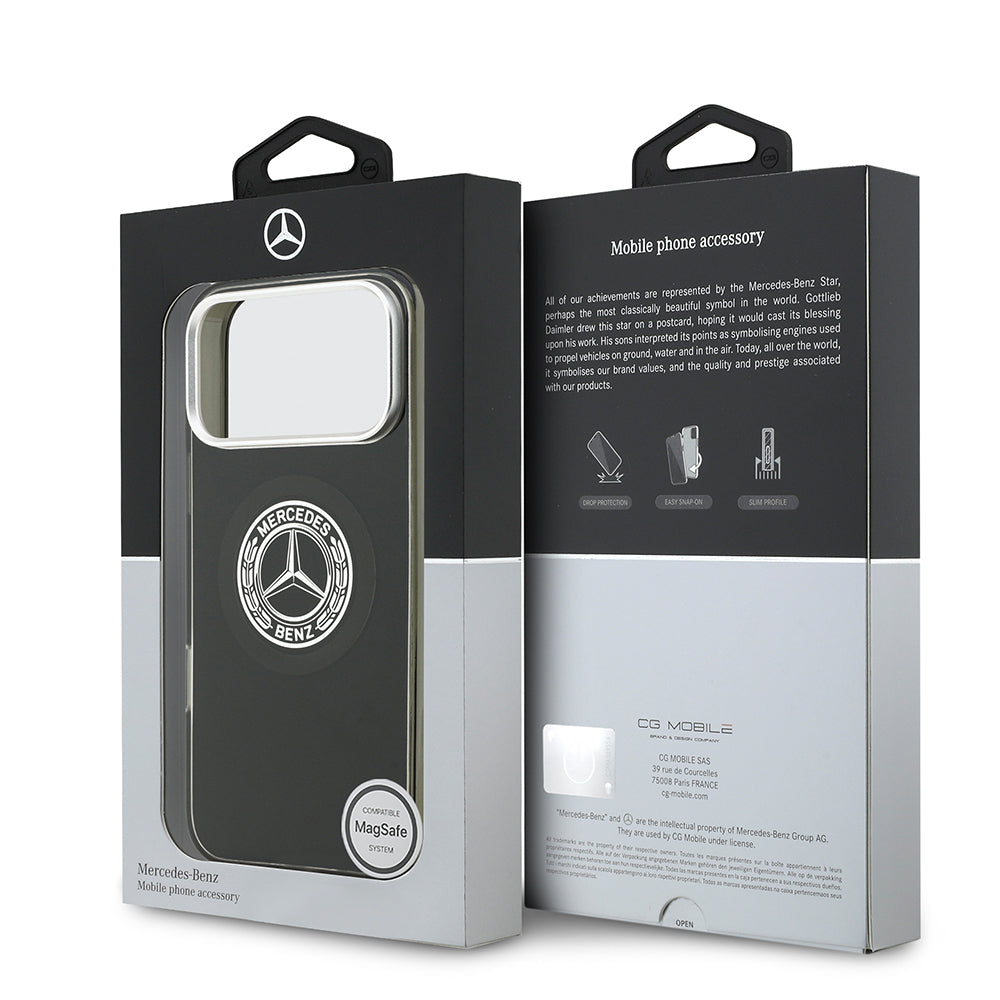 iPhone 17 Pro Max Kılıf Mercedes Benz Orjinal Lisanslı M-safe Şarj Özellikli Çift Katmanlı PC Nostaljik Yıldız Dizayn Kılıf