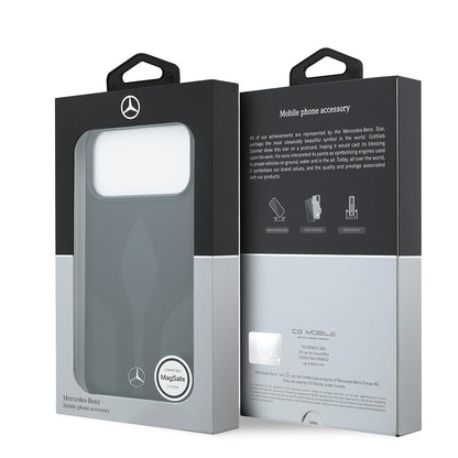 iPhone 17 Pro Max Kılıf Mercedes Benz Orjinal Lisanslı M-safe Şarj Özellikli Dokulu Desenli Deri Kılıf