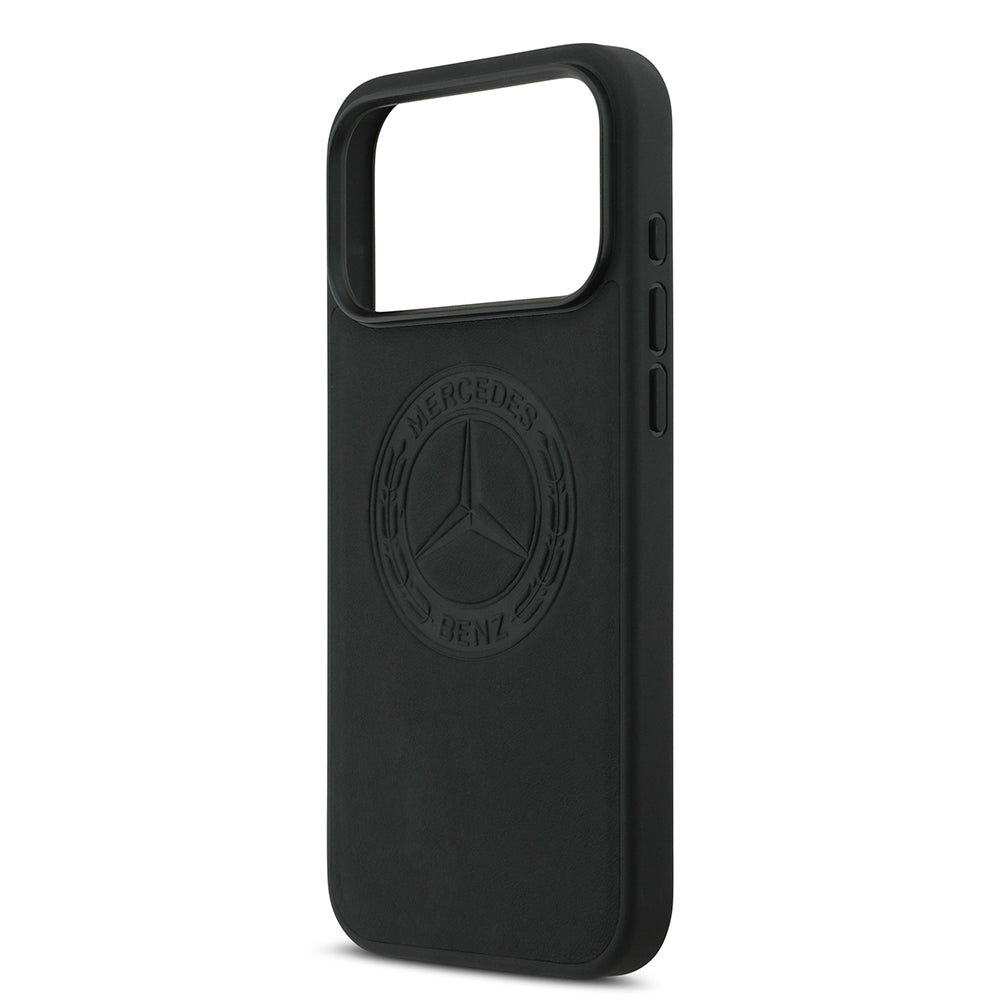 iPhone 17 Pro Max Kılıf Mercedes Benz Orjinal Lisanslı M-safe Şarj Özellikli Hakiki Deri Nostaljik Yıldız Dizayn Kılıf