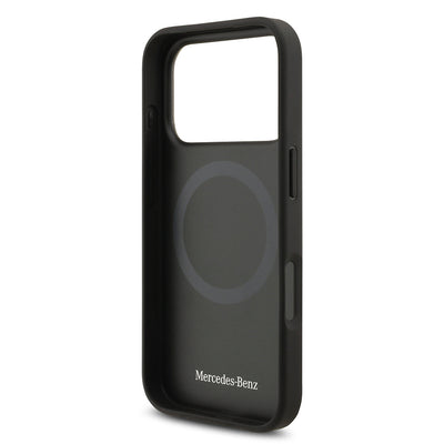 Apple iPhone 17 Pro Max Kılıf Mercedes Benz Orjinal Lisanslı M-safe Şarj Özellikli Hakiki Deri Nostaljik Yıldız Dizayn Kapak Kahverengi