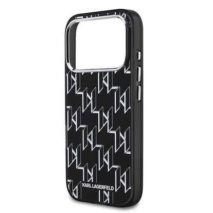 iPhone 17 Pro Max Kılıf Orjinal Lisanslı M-safe Şarj Özellikli Karl Lagerfeld IML Baskılı Monogram Dizayn Kılıf