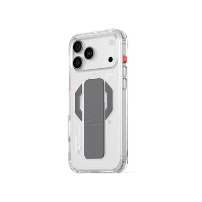 Apple iPhone 17 Pro Max Kılıf Skinarma M-Safe Şarj Özellikli Airbag Tasarımlı Standlı Haxa Kapak Füme