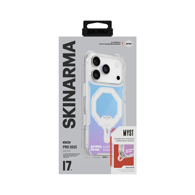 Apple iPhone 17 Pro Max Kılıf Skinarma M-Safe Şarj Özellikli IML Baskılı Holografik MYST Kapak Colorful