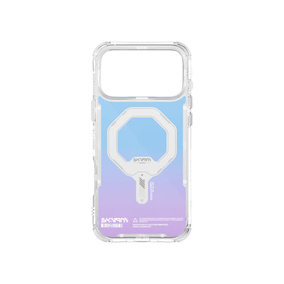 Apple iPhone 17 Pro Max Kılıf Skinarma M-Safe Şarj Özellikli IML Baskılı Holografik MYST Kapak Colorful