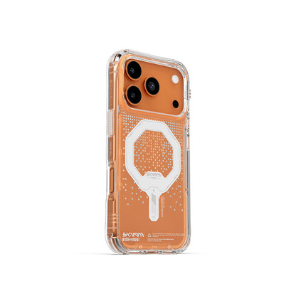 iPhone 17 Pro Max Kılıf Skinarma M-Safe Şarj Özellikli IML Baskılı Holografik MYST Kılıf