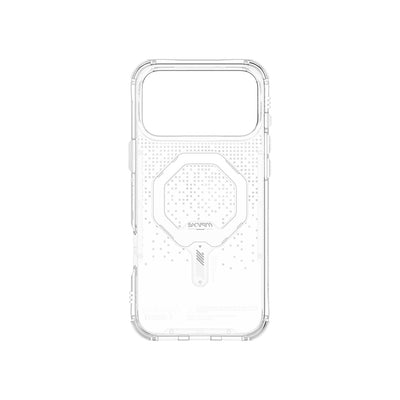 Apple iPhone 17 Pro Max Kılıf Skinarma M-Safe Şarj Özellikli IML Baskılı Holografik MYST Kapak Şeffaf