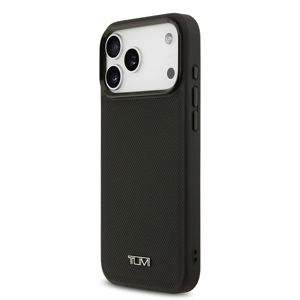 iPhone 17 Pro Max Kılıf TUMI M-safe Şarj Özellikli Deri Noktalı Dizayn Kılıf