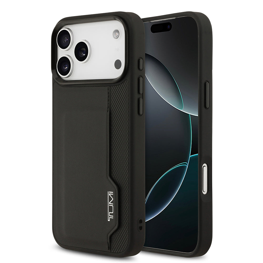iPhone 17 Pro Max Kılıf TUMI Orjinal Lisanslı Deri Dikey Kartlıklı Kılıf