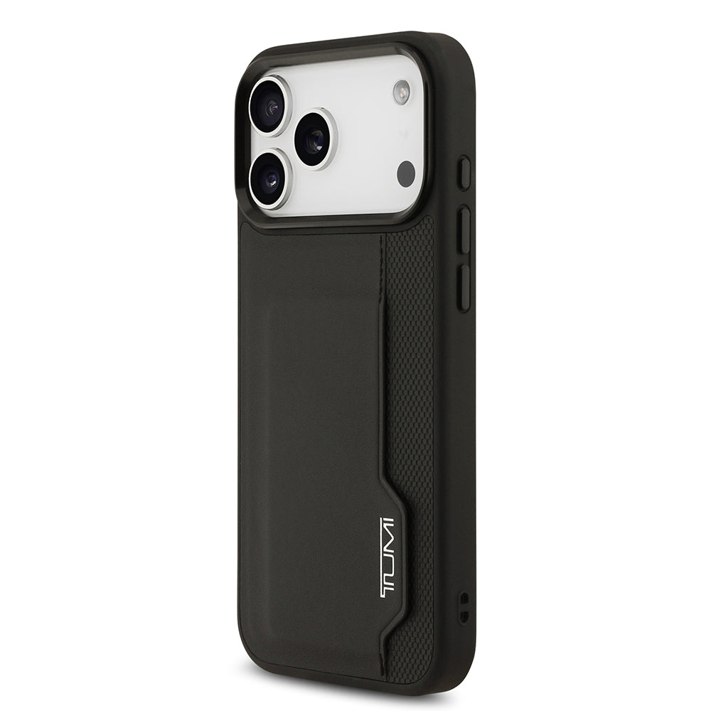 iPhone 17 Pro Max Kılıf TUMI Orjinal Lisanslı Deri Dikey Kartlıklı Kılıf