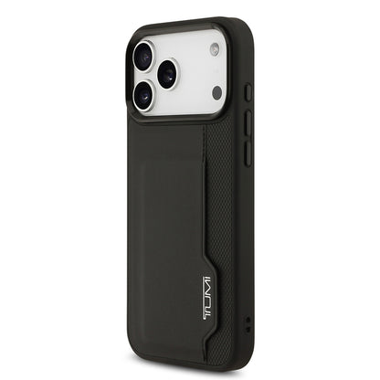 iPhone 17 Pro Max Kılıf TUMI Orjinal Lisanslı Deri Dikey Kartlıklı Kılıf