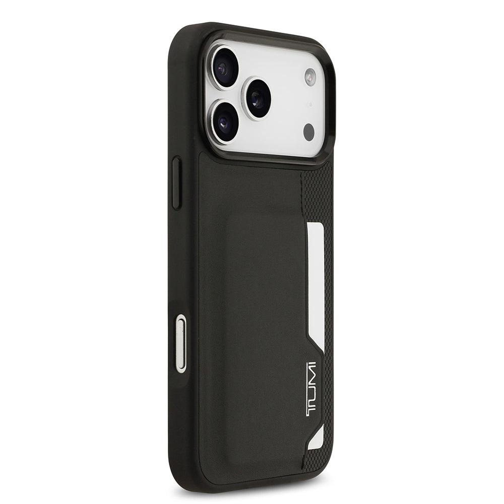 iPhone 17 Pro Max Kılıf TUMI Orjinal Lisanslı Deri Dikey Kartlıklı Kılıf
