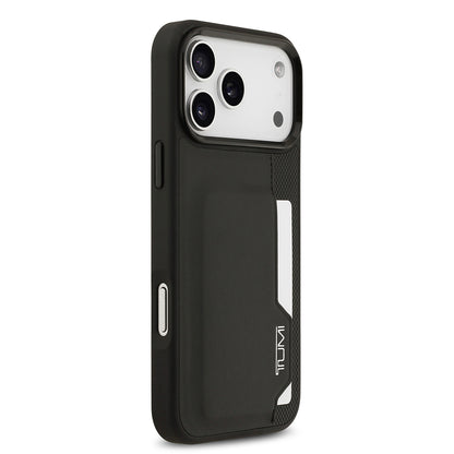 iPhone 17 Pro Max Kılıf TUMI Orjinal Lisanslı Deri Dikey Kartlıklı Kılıf