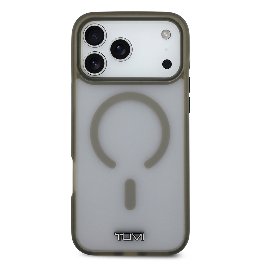 iPhone 17 Pro Max Kılıf TUMI Orjinal Lisanslı M-safe Şarj Özellikli Buzlu Transparan Kılıf