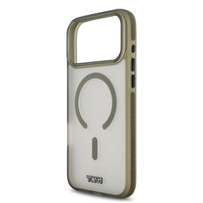 iPhone 17 Pro Max Kılıf TUMI Orjinal Lisanslı M-safe Şarj Özellikli Buzlu Transparan Kılıf