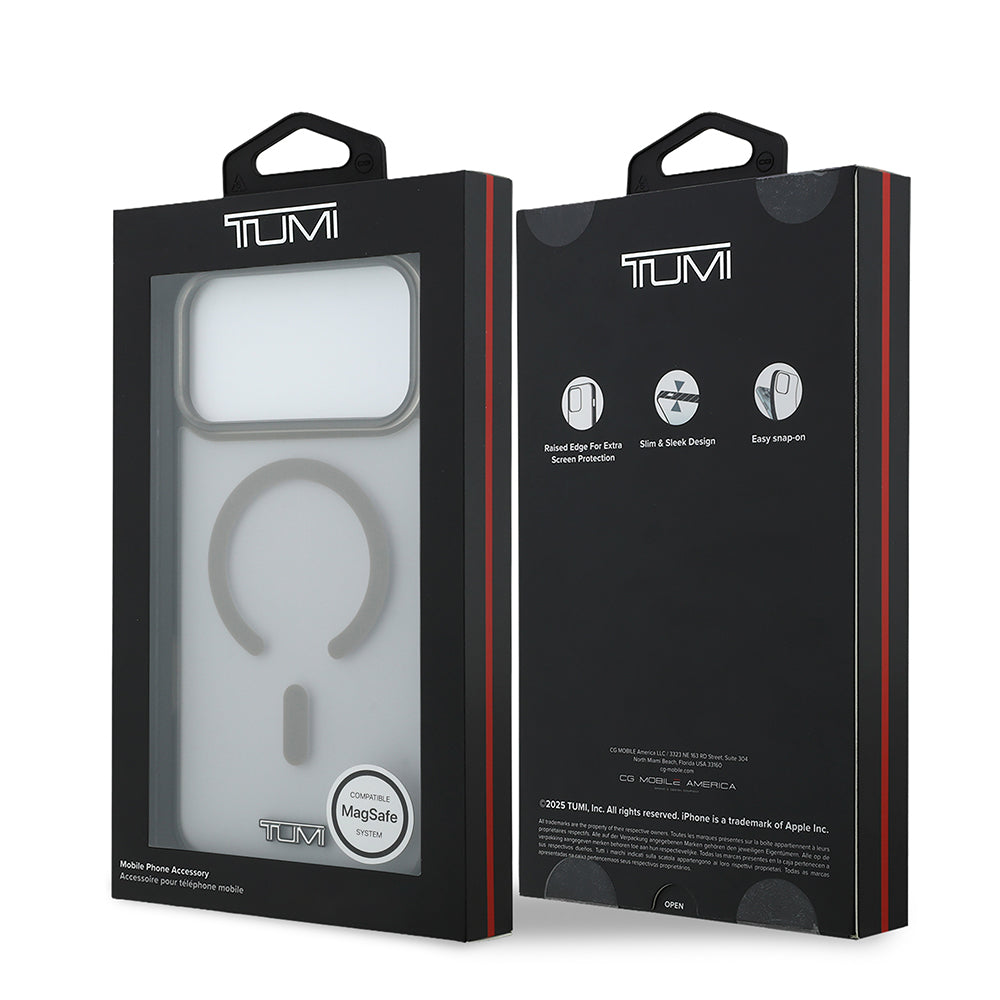iPhone 17 Pro Max Kılıf TUMI Orjinal Lisanslı M-safe Şarj Özellikli Buzlu Transparan Kılıf