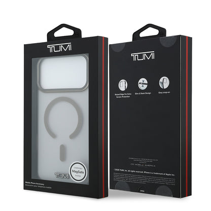 iPhone 17 Pro Max Kılıf TUMI Orjinal Lisanslı M-safe Şarj Özellikli Buzlu Transparan Kılıf
