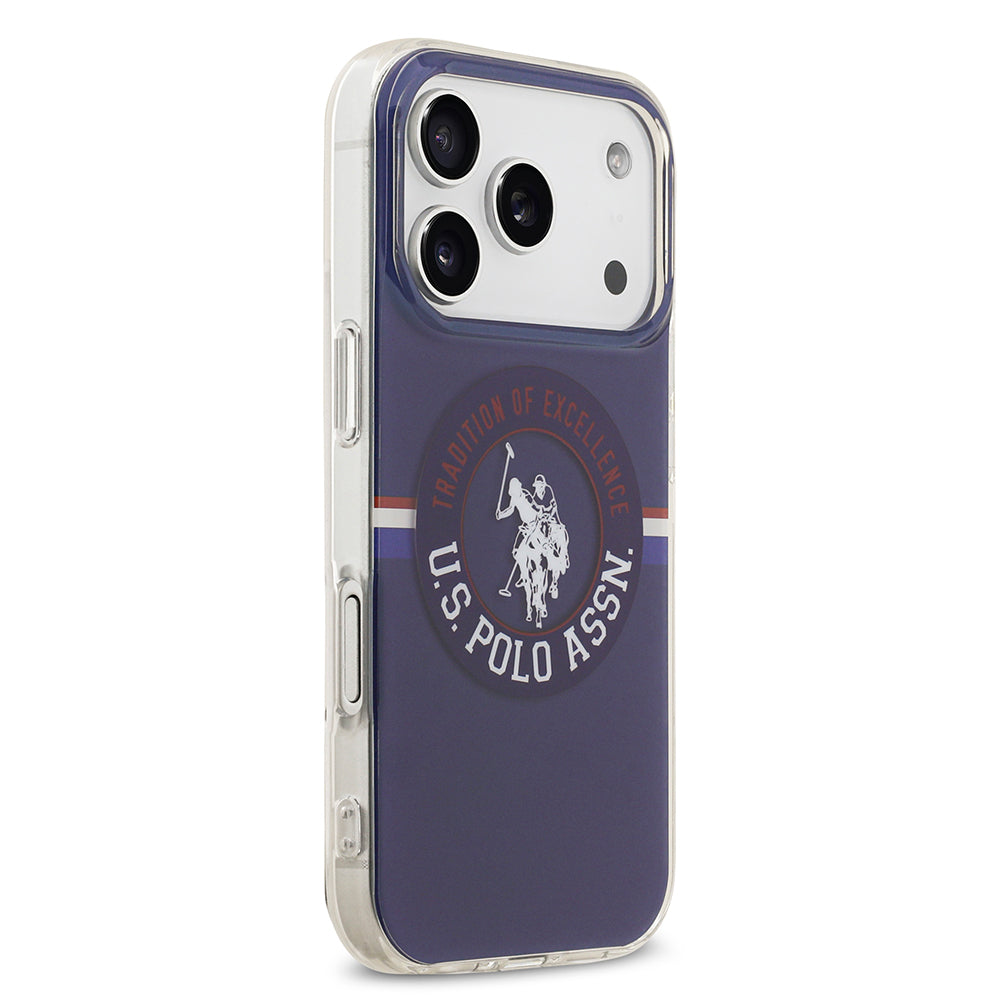 iPhone 17 Pro Max Kılıf U.S. Polo Assn. Orjinal Lisanslı M-safe Şarj Özellikli IML Stripe Logolu Kılıf