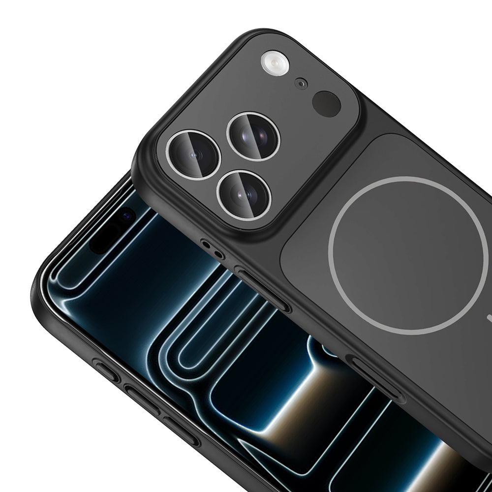 Apple iPhone 17 Pro Max Kılıf Zore M-Safe Şarj Özellikli Kamera Korumalı Formen Kapak Gümüş