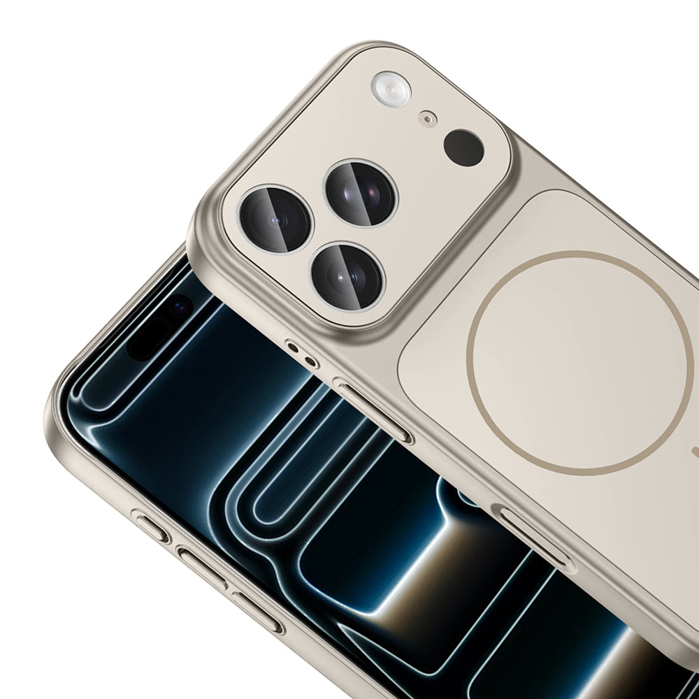 Apple iPhone 17 Pro Max Kılıf Zore M-Safe Şarj Özellikli Kamera Korumalı Formen Kapak Turuncu