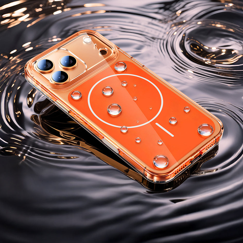 Apple iPhone 17 Pro Max Kılıf Zore M-safe Şarj Özellikli Şeffaf Kamera Kontrol Butonlu Lugano Kapak Beyaz