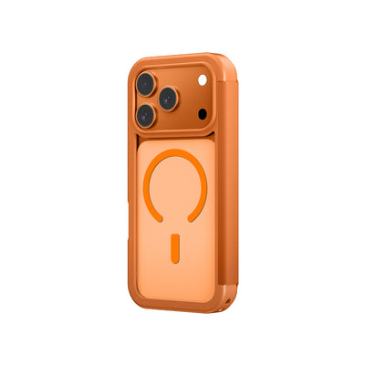 Apple iPhone 17 Pro Max PU Kartlıklı Kapaklı Amazingthing Glamour Foilo Serisi Kılıf Mavi