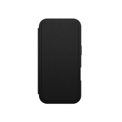 Apple iPhone 17 Pro Max PU Kartlıklı Kapaklı Amazingthing Glamour Foilo Serisi Kılıf Siyah