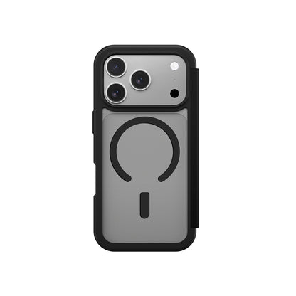 iPhone 17 Pro PU Kartlıklı Kılıflı Amazingthing Glamour Foilo Serisi Kılıf