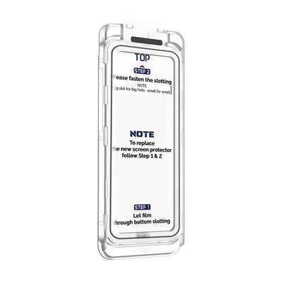 Apple iPhone 17 Pro Wiwu SQ-008 Oleofobik Easy Install Darbeye Karşı Dayanıklı Temperli Cam Ekran Koruyucu + Kolay Uygulama Aparatlı Şeffaf