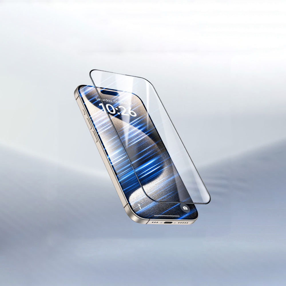 iPhone 17 Wiwu GT-009 Polimer Oleofobik Kaplama Şeffaf Pürüzsüz Temperli Cam Ekran Koruyucu