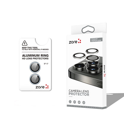 Apple iPhone 17 Zore CL-12 Premium Safir Parmak İzi Bırakmayan Anti-Reflective Kamera Lens Koruyucu