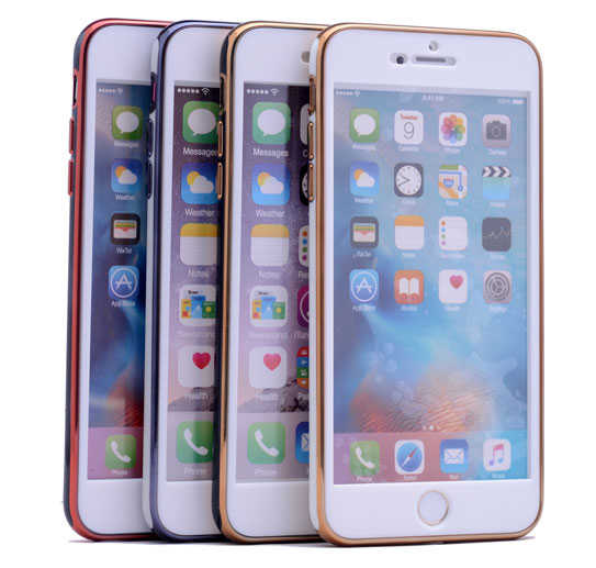 Apple iPhone 6 Kılıf Zore Arkası Parlak 360 Silikon