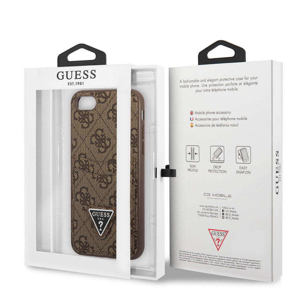 Apple iPhone 7 Kılıf GUESS Çift Kart Bölmeli Kapak Siyah