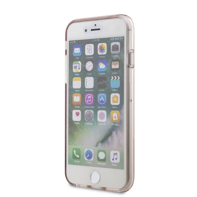 Apple iPhone 7 Kılıf Karl Lagerfeld Transparan Choupette Dizayn Kapak Pembe