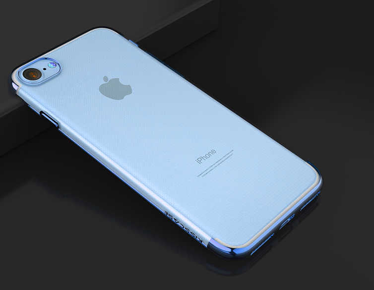 Apple iPhone 7 Kılıf Zore Dört Köşeli Lazer Silikon Kapak