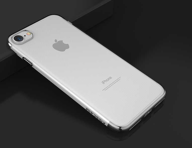 Apple iPhone 7 Kılıf Zore Dört Köşeli Lazer Silikon Kapak