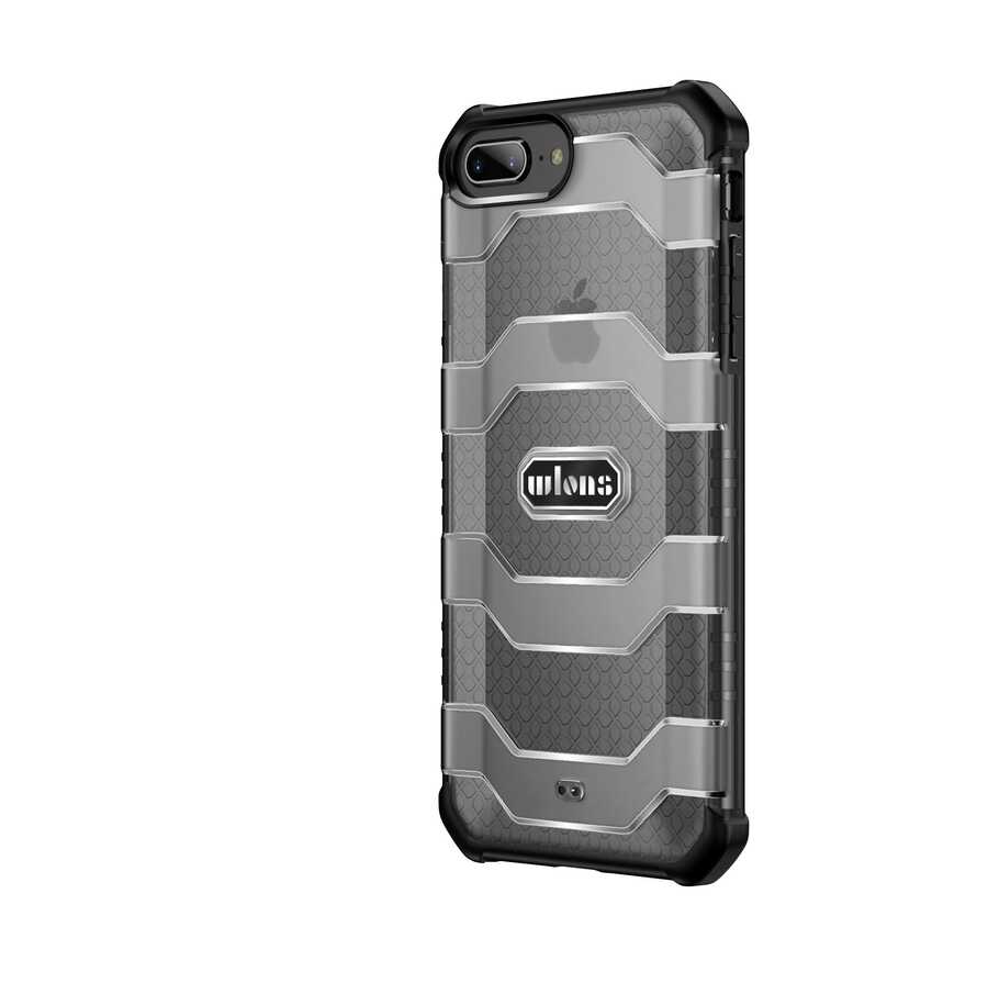 Apple iPhone 7 Plus Kılıf Wlons Mit Kapak Siyah